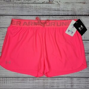 Girl's Under Armour Play Up Shorts Loose Fit Bright Pink | YXL